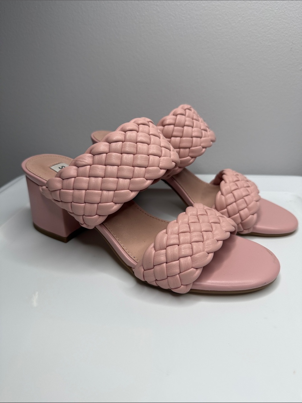 Steve Madden Daphnee Braided Block Heel Woven Sandals - 36